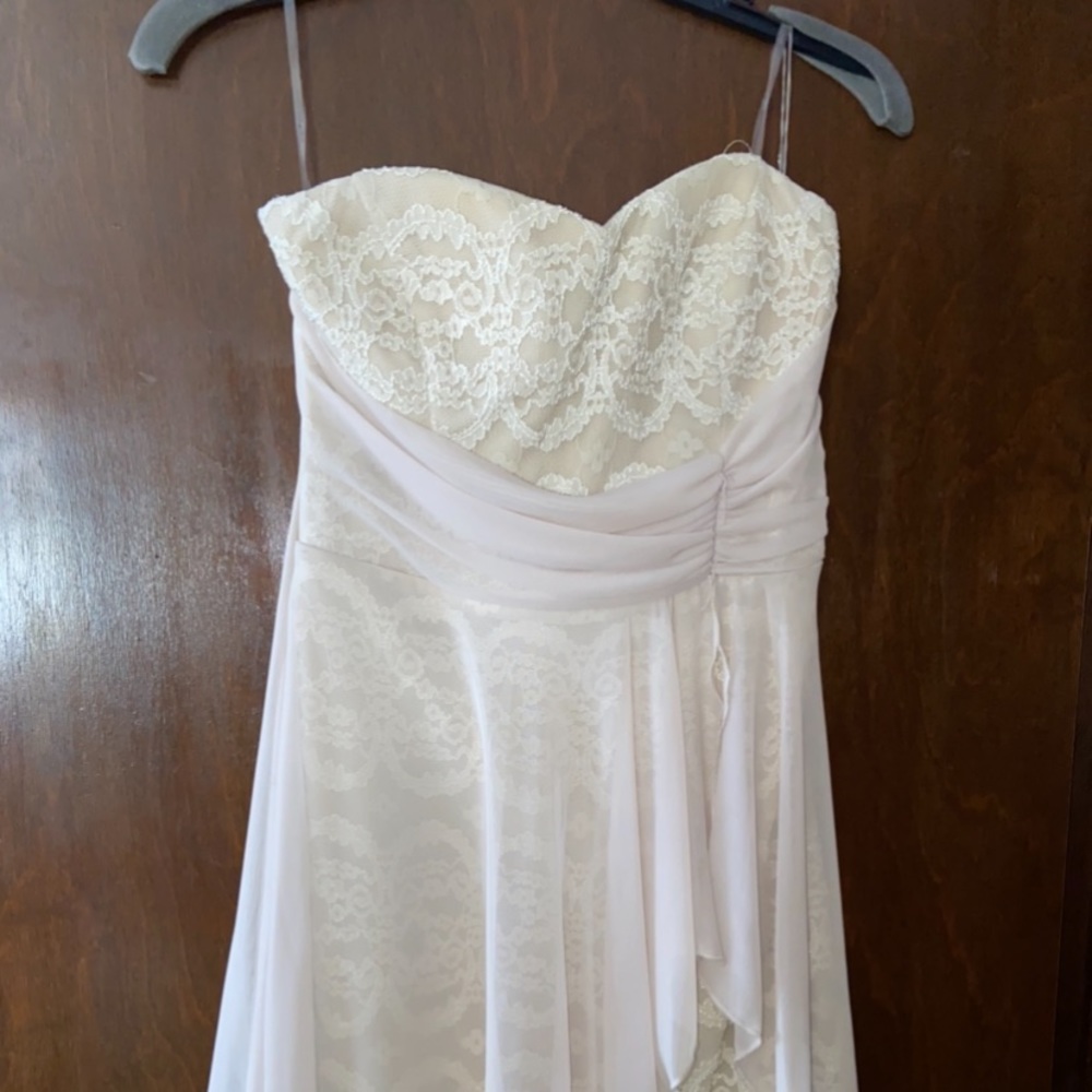 Cream Strapless Dress